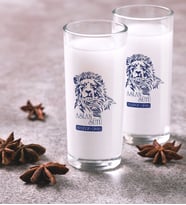 BK Gift Kişiye Özel Renkli Baskılı Aslan Sütü İkili Rakı Bardağı Seti-1 (Beyaz)