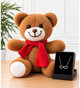 Peluş Ayıcık Ve Sonsuzluk Kolye
