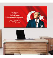 Atatürk Tablo Atatürk Makam Panosu Kanvas Tablo