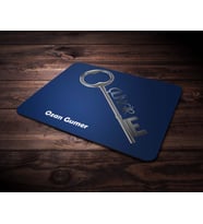 Kişiye Özel Çilingir Tasarımlı Mouse Pad (Mavi)