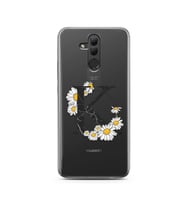 Papatya Harf Tasarım Süper Şeffaf Silikon Telefon Kılıfı Huawei Mate 20 Lite K-H