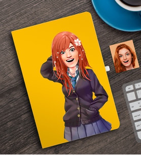 BK Gift Kişiye Özel Animasyon Bebek Karikatürlü Defter-4B
