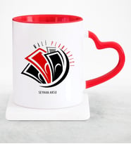 BK Gift Kişiye Özel Mesleki Mali Planlayıcı Kırmızı Kalpli Kupa Bardak  1