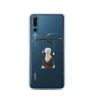 Salıncak Kız Tasarımlı Süper Şeffaf Silikon Telefon Kılıfı Huawei P20 Pro 
