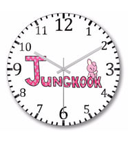 Bts Meets Bt21 Jıngkook Duvar Saati Bombeli Gercek Cam