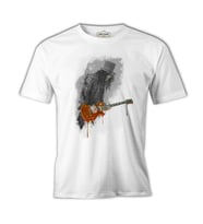 Slash - Gitar  Beyaz Erkek Tshirt