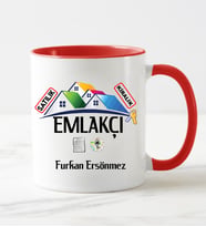 Emlakçı Kupa Bardağı Kırmızı
