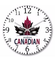 Mouthy Canadian   Duvar Saati Bombeli Gercek Cam