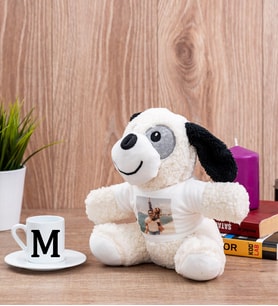 Baş Harfli Türk Kahvesi Fincanı ve Peluş Köpek