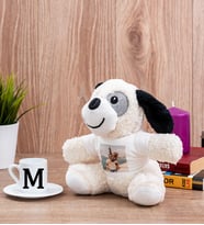 Baş Harfli Türk Kahvesi Fincanı ve Peluş Köpek
