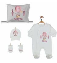 Pia Baby GL 2012 İsme Özel Balonlu Yastık Tulum Set
