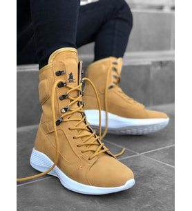 BA0600 Bağcıklı Camel Sarı Boksör Unisex Spor Postal Bot