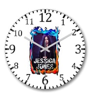 Marvel Jessica Jones Duvar Saati Bombeli Gercek Cam