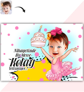 BK Gift Kişiye Özel Kız Çocuk Doğum Günü Karikatür Baskılı Yaş Pasta İçin Yenilebilir Şekerli Kağıt  1(Sadece Kağıt)