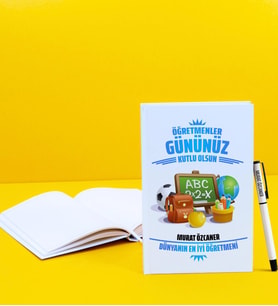 Öğretmenler Günü Kişiye Özel İsimli Defter Kalem Seti