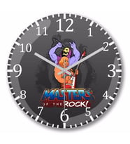 Hemanskeletor Masters Of The Rock Duvar Saati Bombeli Gercek Cam