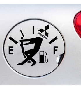 Mitsubishi Yakıt Deposu Kapağı Oto Araba Sticker Çıkartma