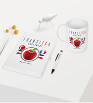 BK Gift Kişiye Özel Fransızca Öğretmeni Temalı Beyaz Defter Kalem Kupa Seti - 3