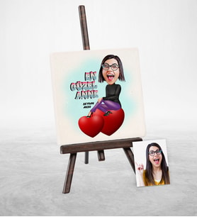 BK Gift Kişiye Özel En Güzel Anne Karikatür Şovaleli Doğal Taş