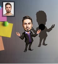 Kişiye Özel Patron Karikatürlü Ahşap Magnet Bay-8