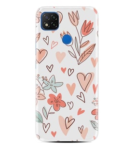 Kılıfland Xiaomi Redmi 9C Kılıf Silikon Resimli Kapak Paint Flowers Stok 717