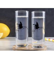 BK Gift Kişiye Özel Renkli Baskılı Atatürk Temalı İkili Vodka Bardağı-27 (Beyaz)