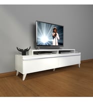 Decoraktiv Ekoflex 4 Mdf Retro Tv Ünitesi Tv Sehpası (Beyaz)