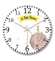 Le Petit Prince Küçük Prens Duvar Saati Bombeli Gercek Cam