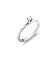 0.14Ct Tektaş Pırlanta Yüzük - 18K (Beyaz)