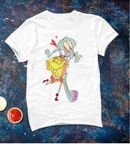 Sünger Bob & Squidward Tişörtü ( Büyük - Çocuk )