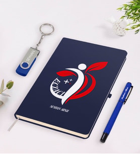 BK Gift Kişiye Özel Eczacı Temalı Lacivert Defter Kalem 32gb USB Bellek Hediye Seti-4 (Model 1)