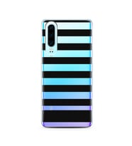 Çizgi Tasarımlı Süper Şeffaf Silikon Telefon Kılıfı Huawei P30  