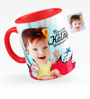 BK Gift Kişiye Özel Kız Bebek Karikatürlü Kırmızı Kupa Bardak  1