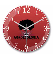 Agroecologia Duvar Saati Bombeli Gercek Cam