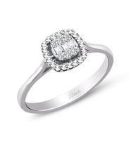 Modern Tasarım 0.08 Ct Baget Kare Tektaş Yüzük
