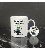 Cerrahi Tekniker Kupa Bardak ve Anahtarlık Set