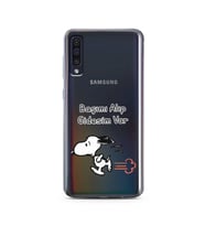 Snoopy Tasarımlı Süper Şeffaf Silikon Telefon Kılıfı Samsung A50