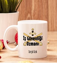 İş Güvenliği Uzmanına Hediye Beyaz Kupa Bardak