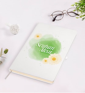 BK Gift Kişiye Özel Kadınlar Günü Tasarımlı Beyaz Defter-14