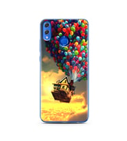 Yukarı Bak Balon Tasarımlı Süper Şeffaf Silikon Telefon Kılıfı Huawei Honor 8x