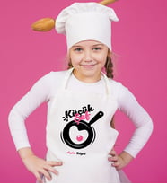 BK Gift Kişiye Özel Küçük Şef Kız Çocuk Mutfak Önlüğü  4
