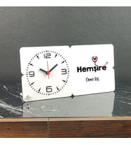 Hemşireye Hediye Ahşap Masa Saati