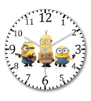 Minyonlar- Minions- I'm With Stupid Duvar Saati Bombeli Gercek Ca