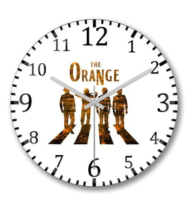 The Orange Duvar Saati Bombeli Gercek Cam
