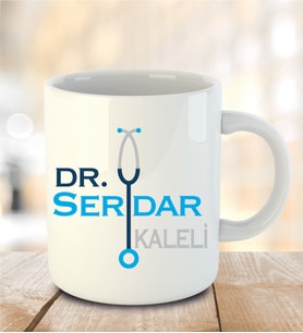 Doktora Özel İnci Beyazı Kupa Bardak - 6