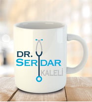 Doktora Özel İnci Beyazı Kupa Bardak - 6