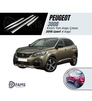 Peugeot 3008 Krom Yan Kapı Çıtası 4 Kapı 2016 ve üzeri Paslanmaz Çelik