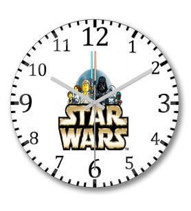 Star Wars 8 Duvar Saati Bombeli Gercek Cam