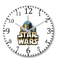 Star Wars 8 Duvar Saati Bombeli Gercek Cam