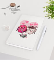BK Gift Kişiye Özel Sevgililer Günü Beyaz Defter Kalem Seti-131
